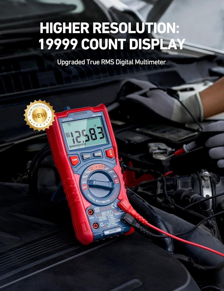 AstroAI Digital Multimeter Tester TRMS 20000 Counts with Higher Resolution...