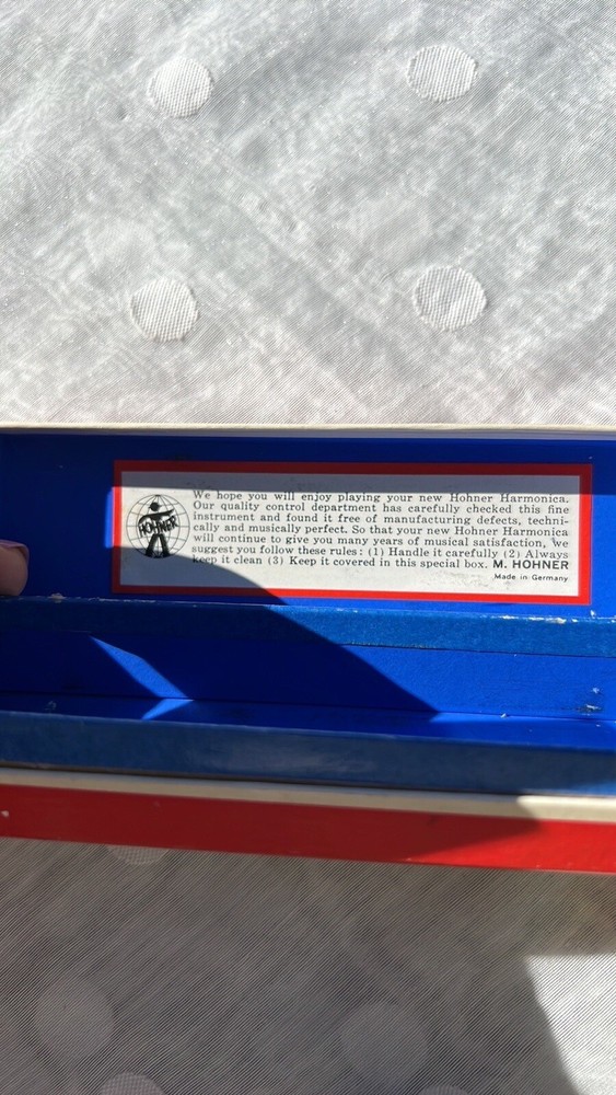 VINTAGE MOHNER HARMONICA IN BOX.