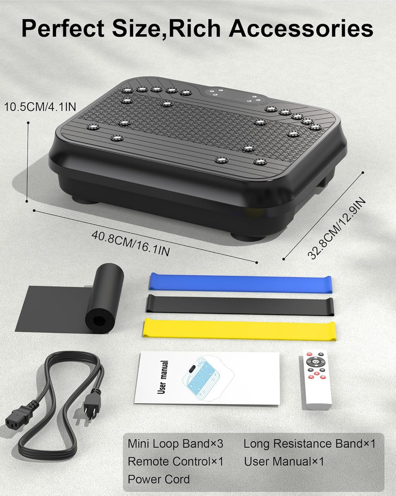 Shake Plate, Vibration Plate Exercise Machine for Lymphatic Drainage, 400 Lbs Ca