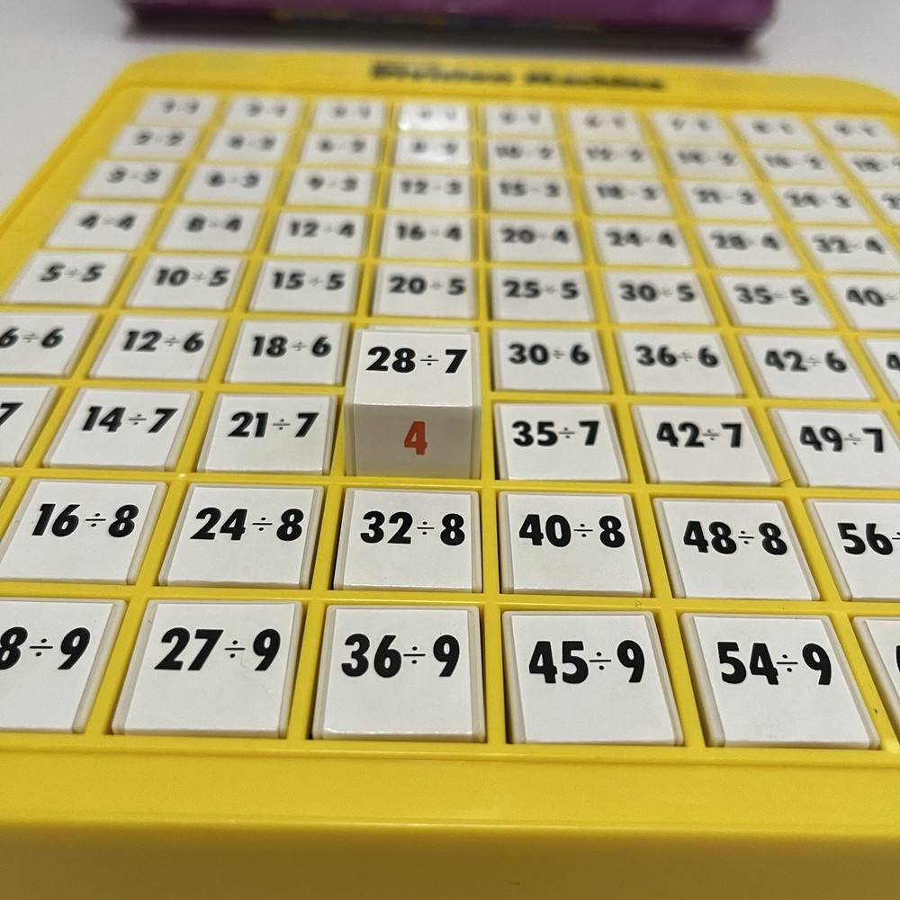 Lakeshore Math Division Machine Push Button Answers Home School Teaching Yellow