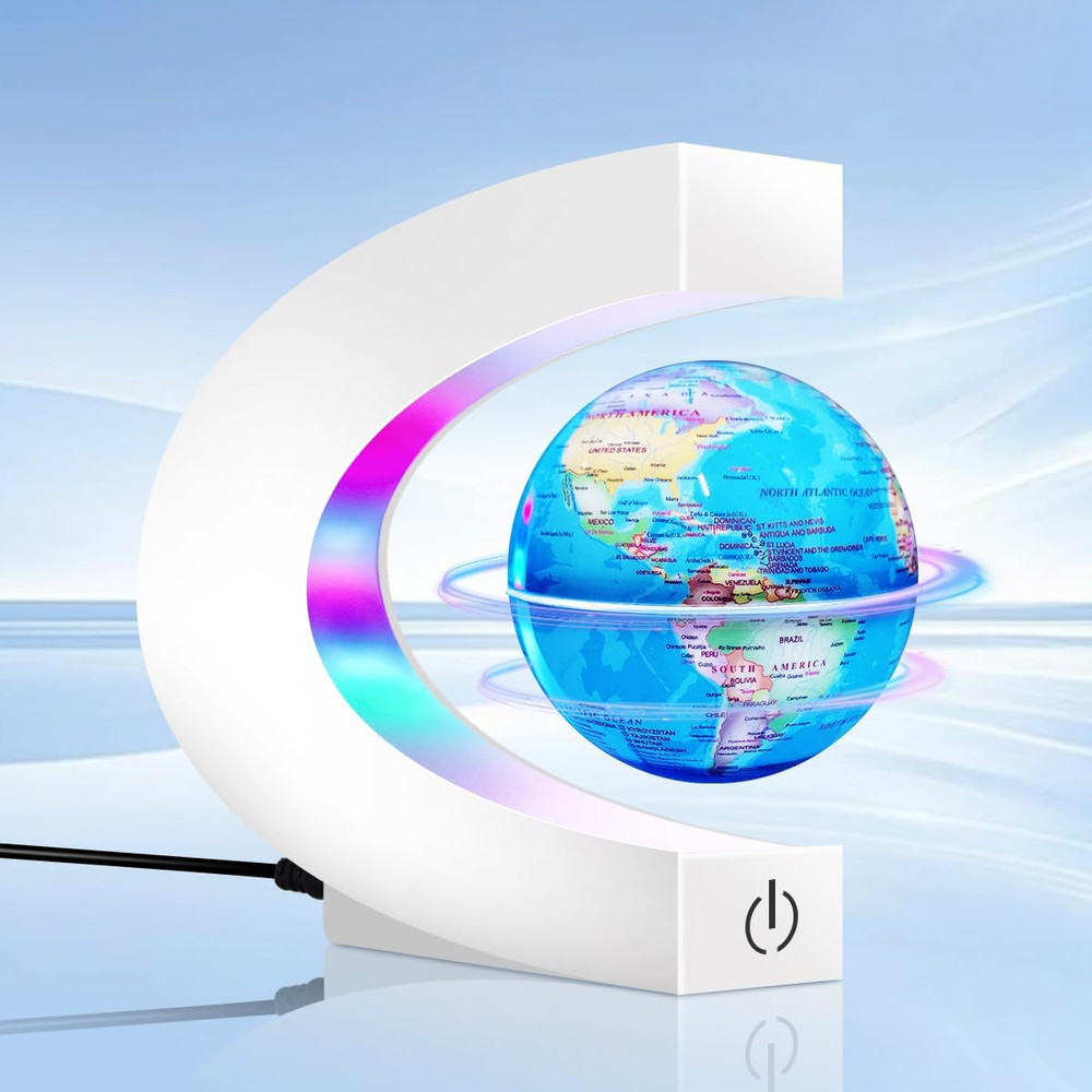 Magnetic Levitating Floating Globe with 7 Colored Lamp, Cool Tech Gadgets Gifts