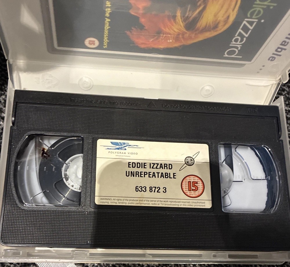Eddie Izzard Unrepeatable VHS