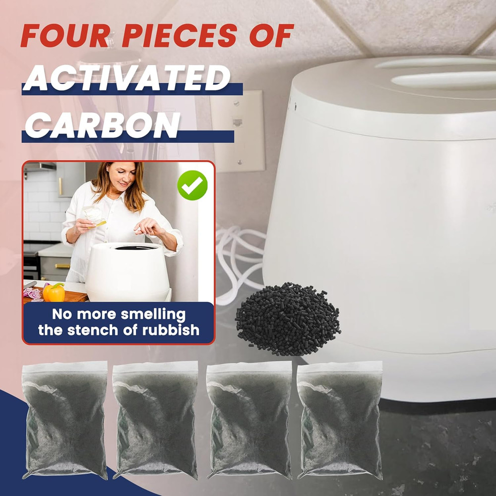 4-Pack (2 Pounds) Odor Absorbing Filter Refills for Lomi Kitchen Composter, Repl