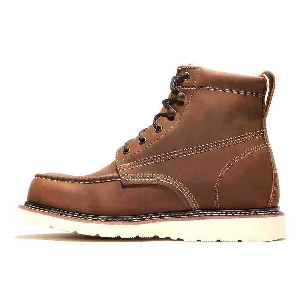 BONANZA Brown Full Grain Saddle Leather Work Boot