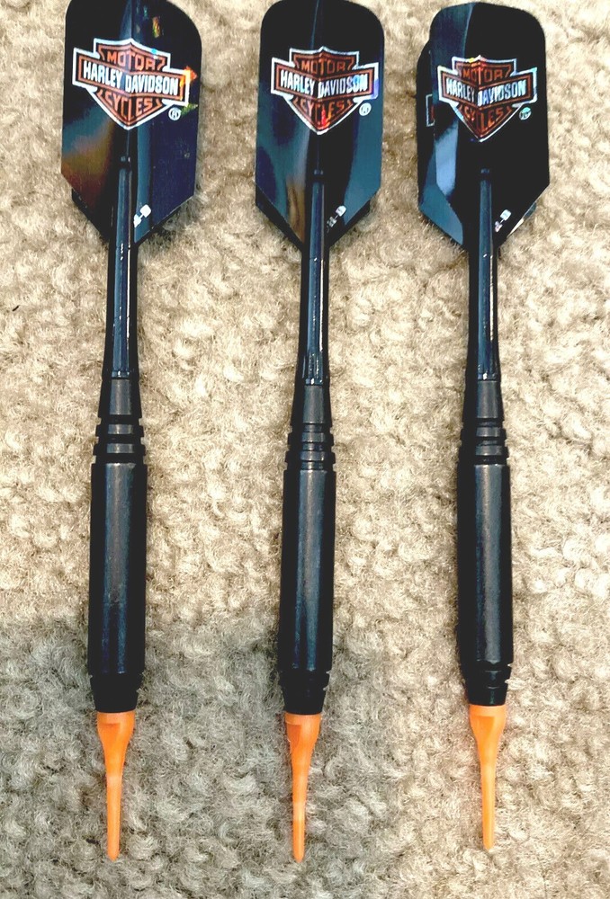 Harley-Davidson® Black Coated Brass Soft Tip Darts – 18 Gram Complete Master Set