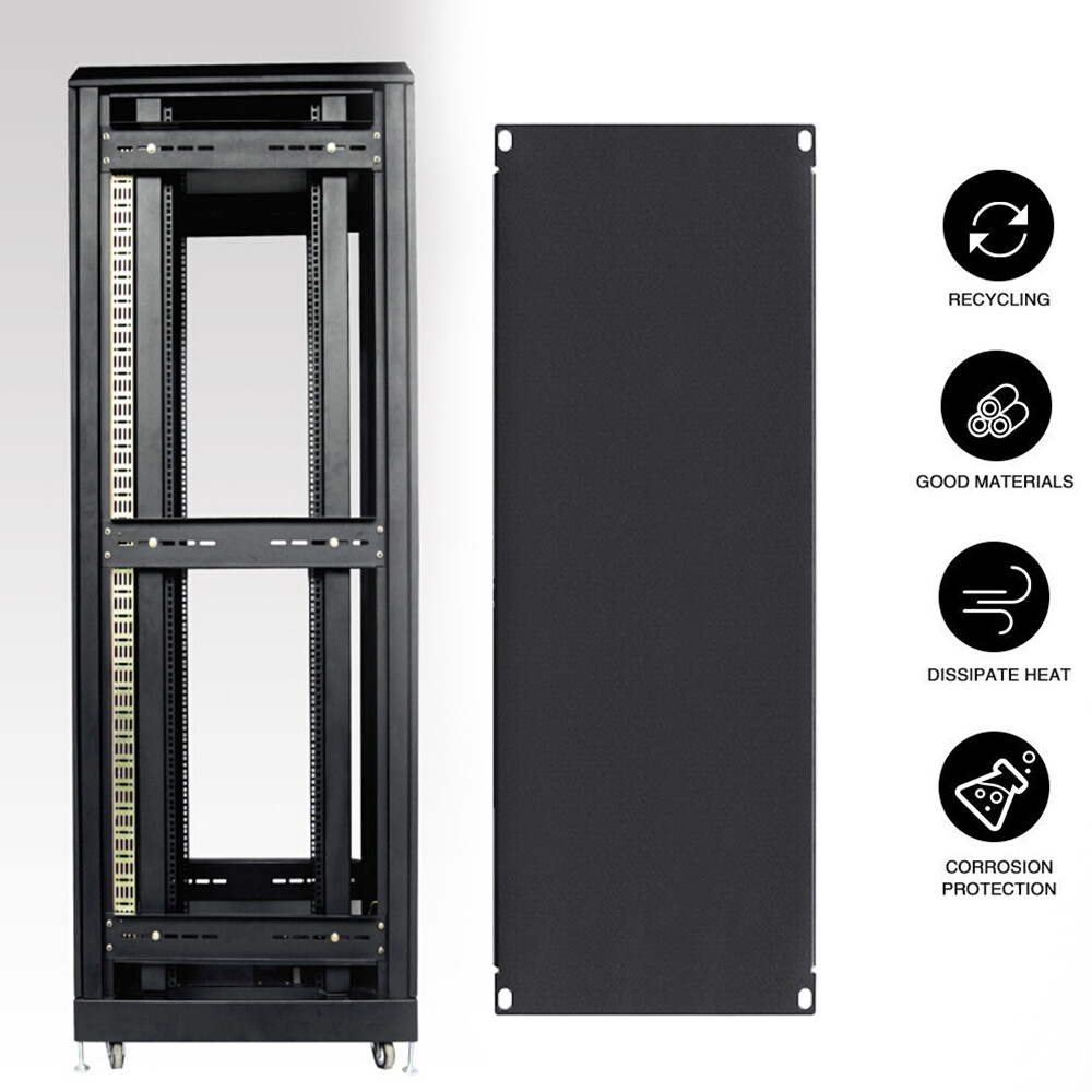 1U-4U Vented Unvented Blank Rack Mount Panel Spacer 19" Network Server Cabinet