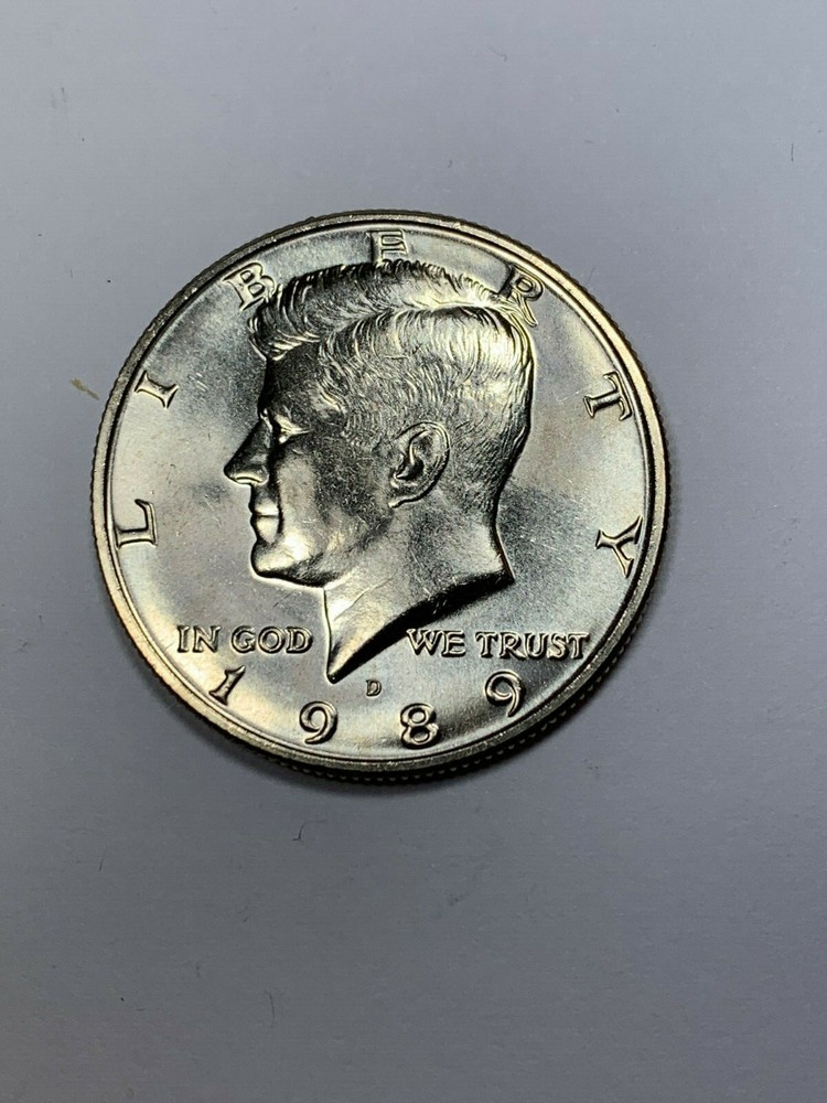 1989-D Almost Uncirculated Kennedy Half Dollar