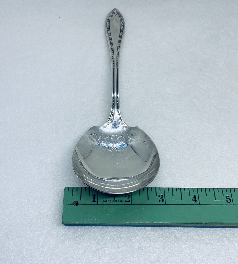 Vintage Community Plate Large Scoop Casserole Spoon 9” Silverplated Ornate 29