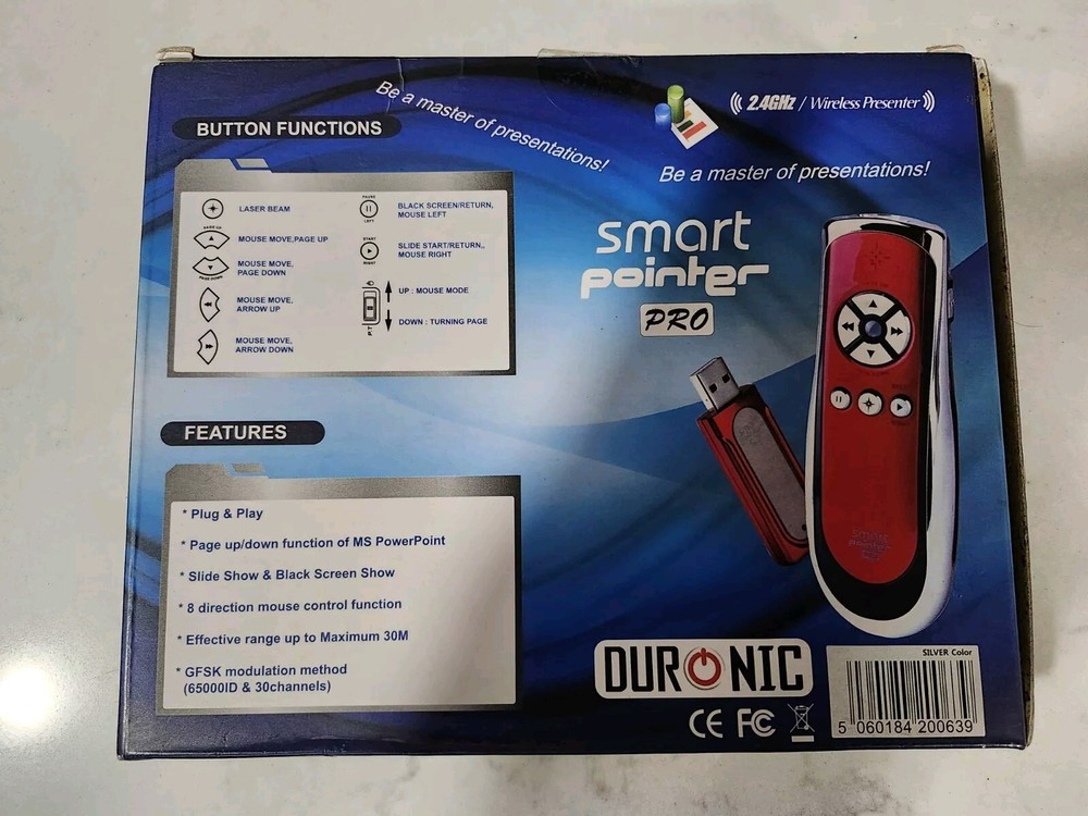 Duronic Smart Pointer PRO-USB Presentation Pointer-New in box