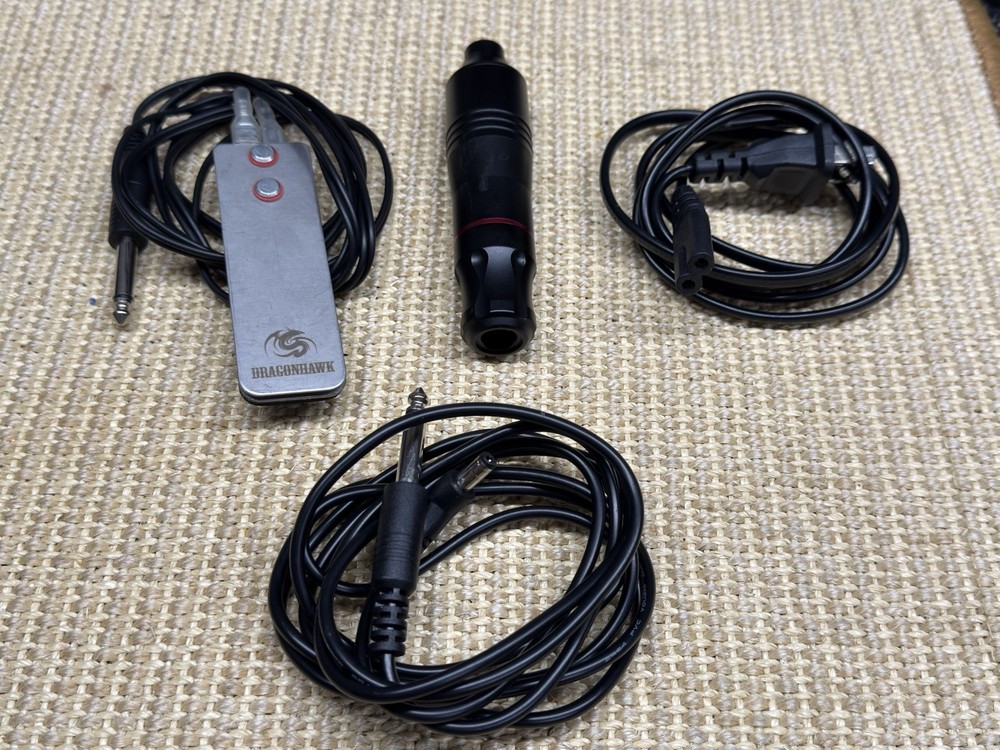 Dragonhawk Tattoo Pen Machine Kit w/ Power Supply & Foot Switch – Tested Working