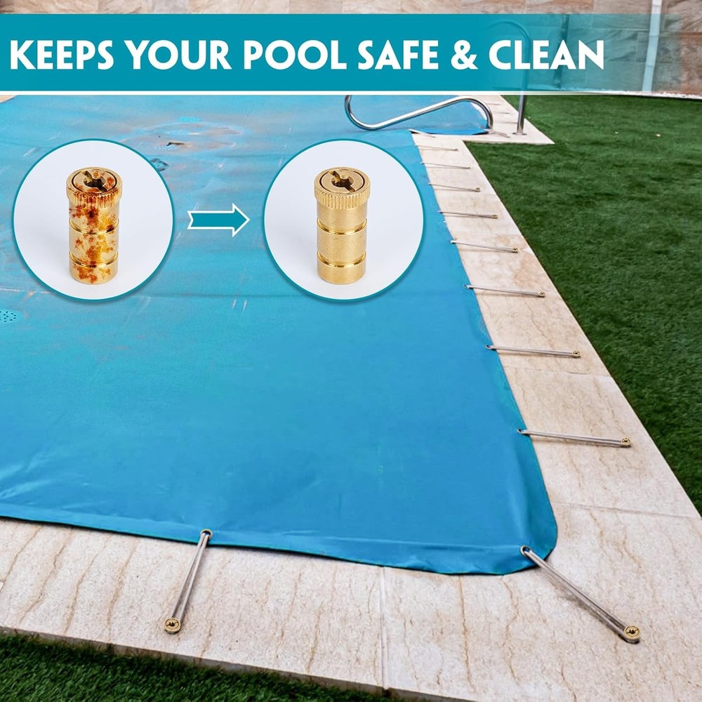 Pool Anchor Removal Tool Kit, 9-Piece Rethreading and Removing Brass Pool...
