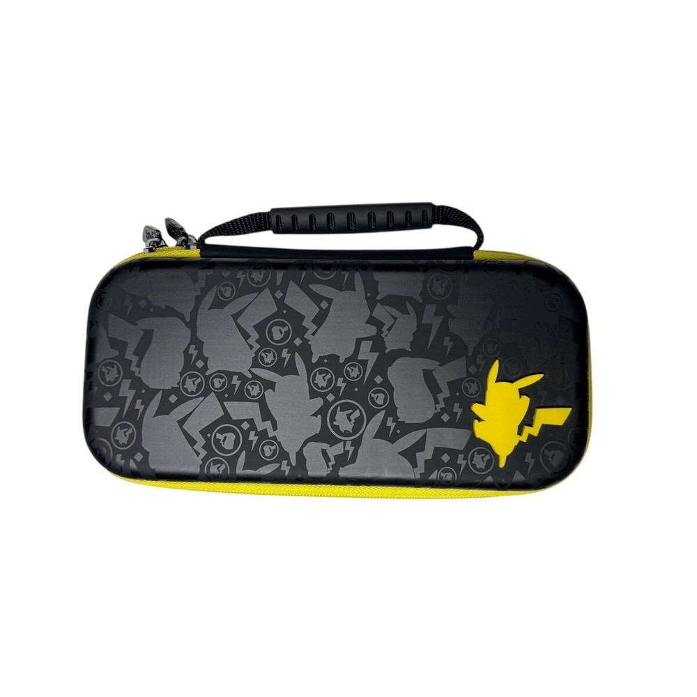 Pikachu Silhouette Nintendo Switch Case Raised Epoxy Design Game Storage