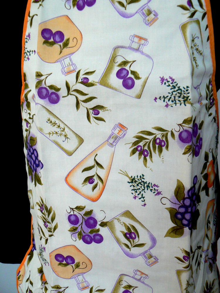 NWOT OLIVES PRINT KITCHEN APRON POLY COTTON