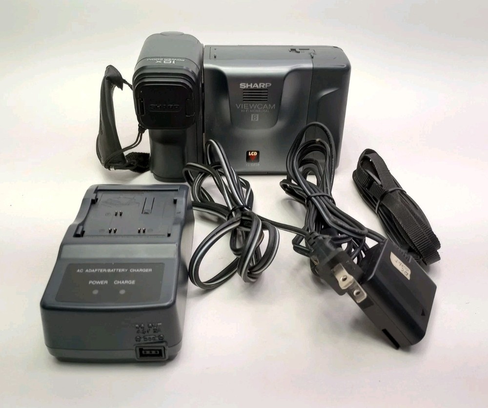 Sharp Viewcam VL-E600U 8mm camcorder (Tested Working) No Battery