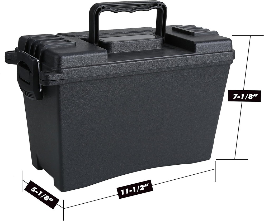 Compact Outdoor Storage Box - Lockable & Dust-Proof with Folding Handle 12.2"