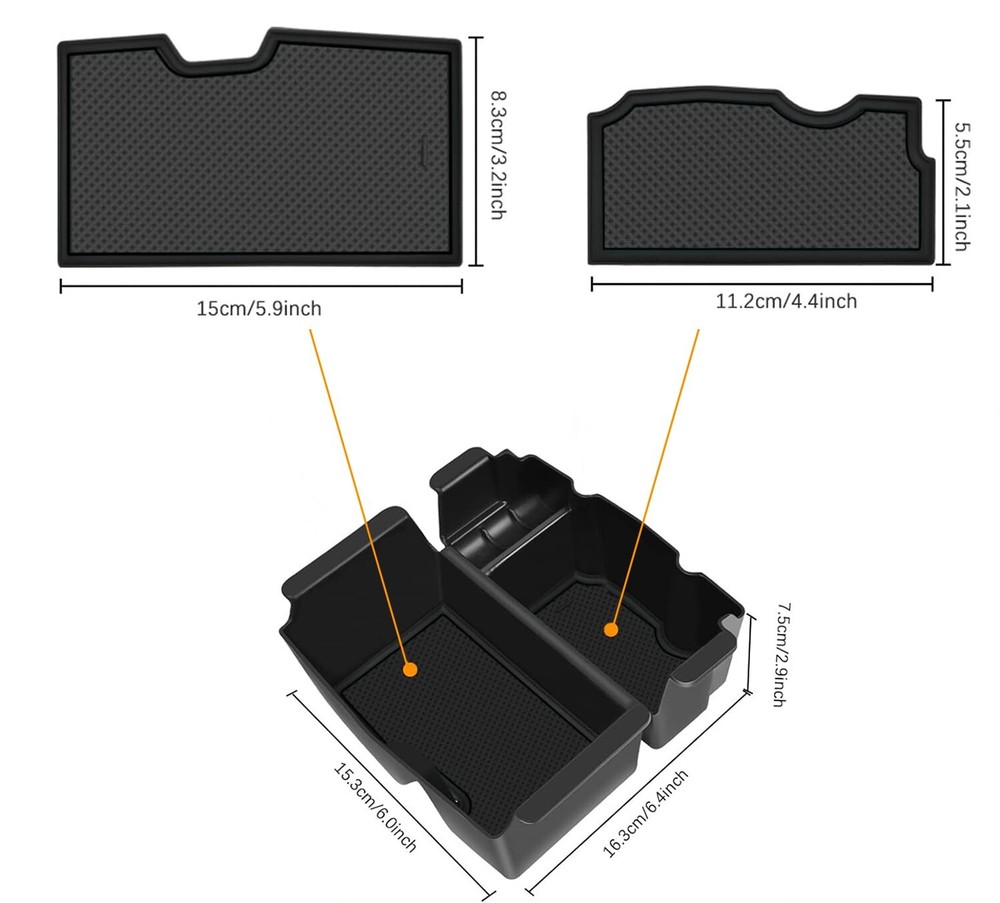 Xprite Center Console Armrest Storage Box for 2023 Jeep Wrangler JL＆Gladiator JT
