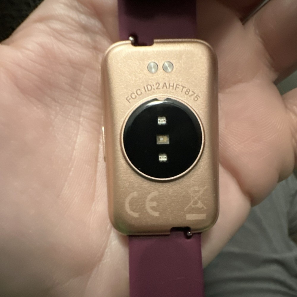 Purple Activity Tracker pedometer with Charging Cable