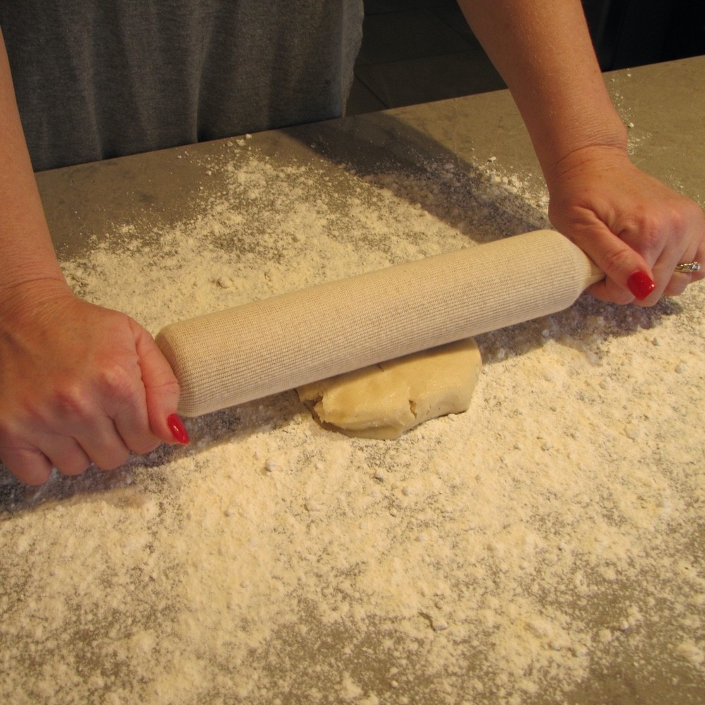 2pc Rolling Pin Cover Set Pastry Baking Roller Cloth Kitchen Tool Wrap Accessory
