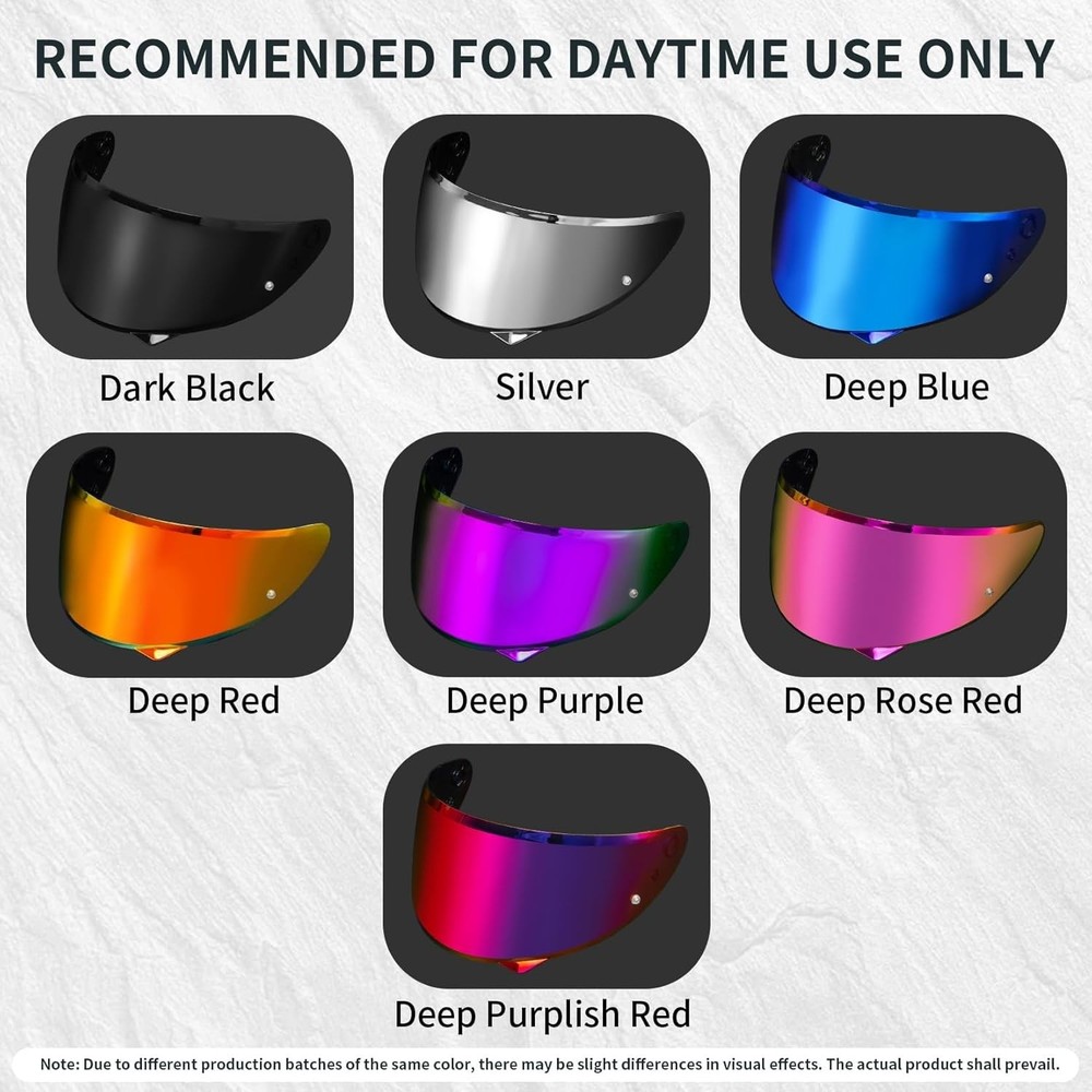Helmet Face Shield Tinted Visor for C10 HJ-34P, Silver Visor