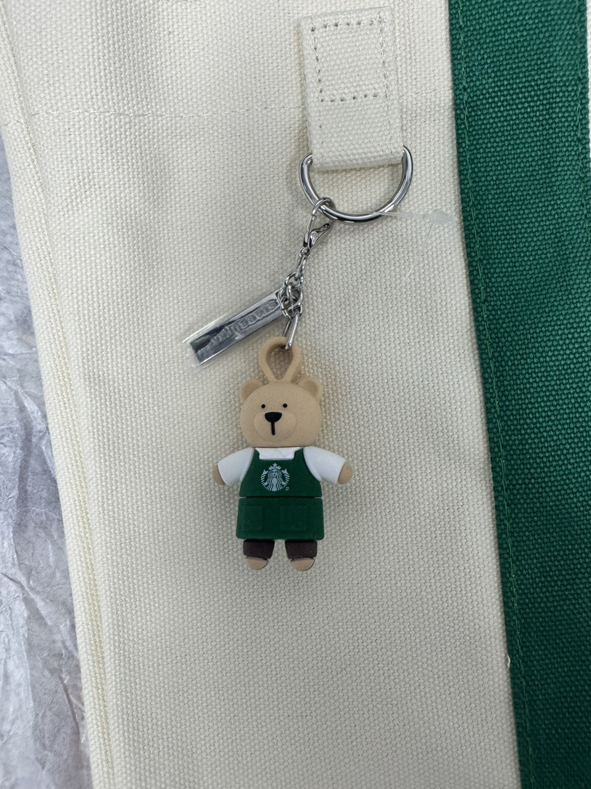 Disney Parks 2026 Starbucks Park Days and Lattes Tote Bag With Bear Keychain NWT