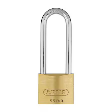 Abus 55Hb/40-63 Kd Padlock, Keyed Different, Long Shackle, Rectangular Brass