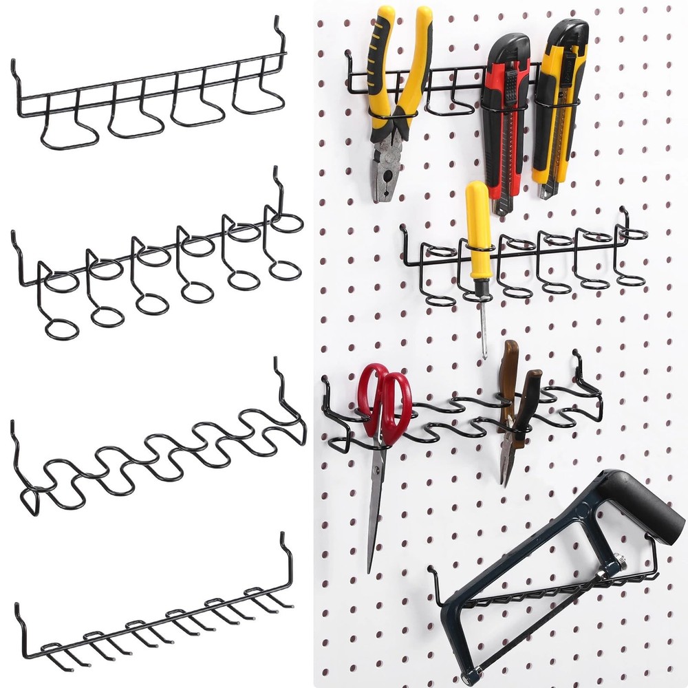 4 Pcs Pegboard Screwdriver Holders Accessories Peg Board Tool Utility Hooks P...