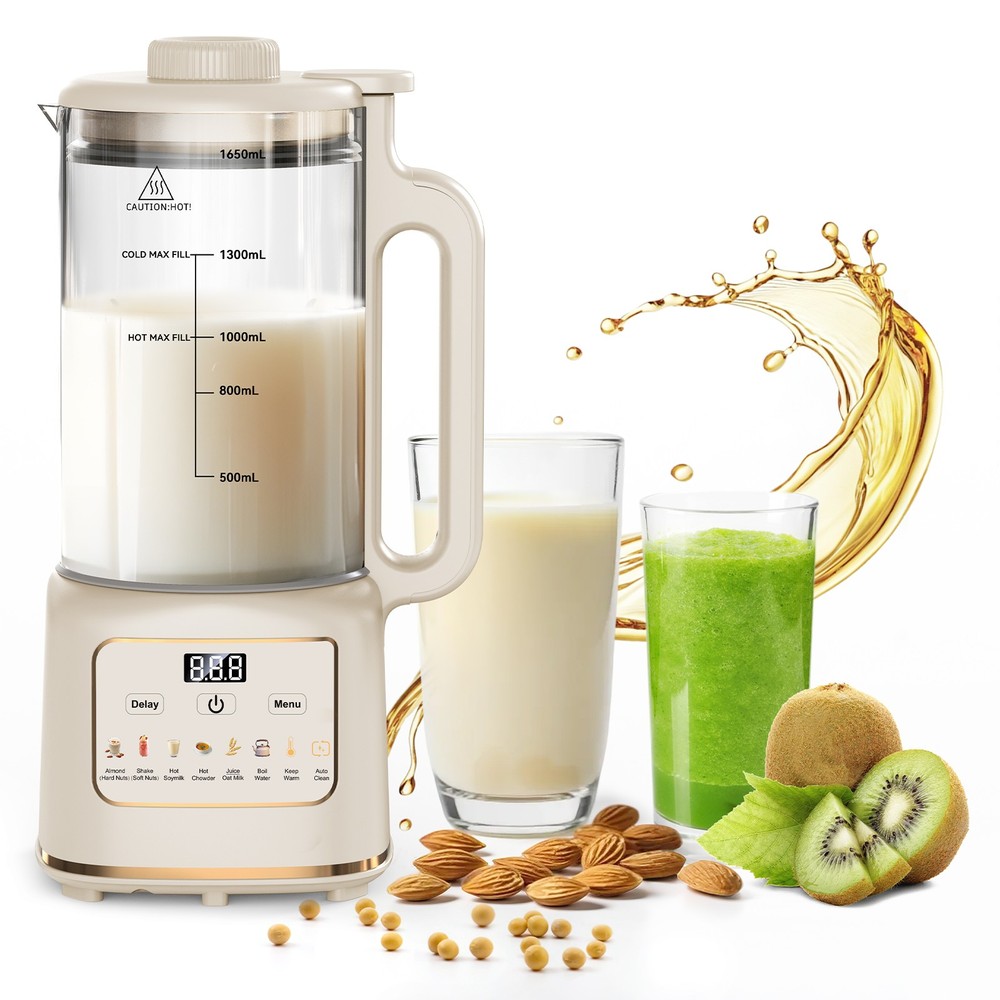 10-in-1 Automatic Nut Milk Maker, 55oz Soy Milk Maker Machine with Self-Cleaning