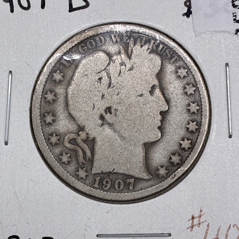 1907-D 50C Barber Half Dollar