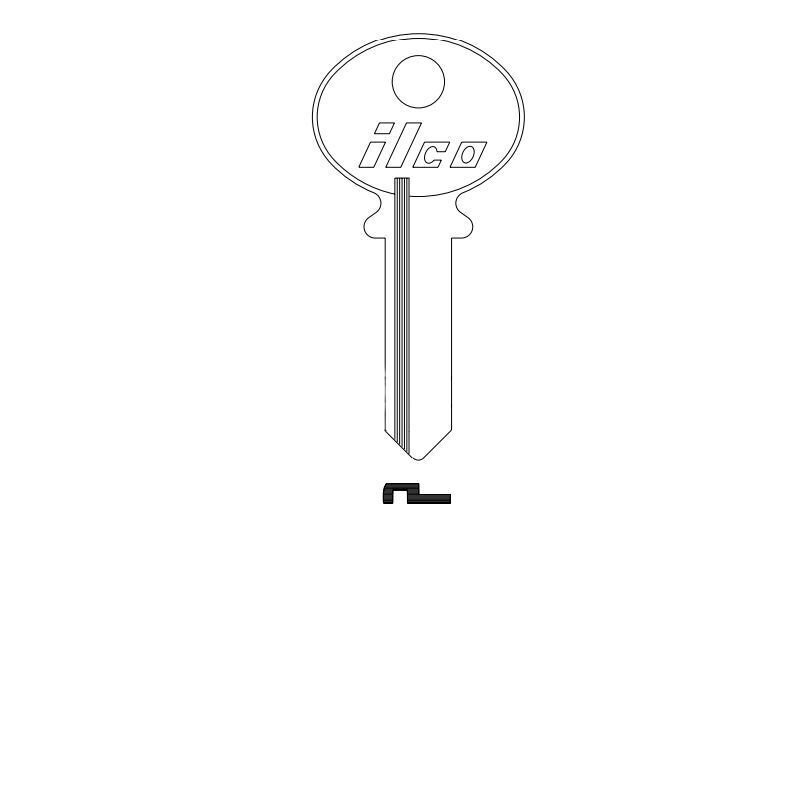 Ilco 1000F key blank, for CCL/Corbin (10-Pack)