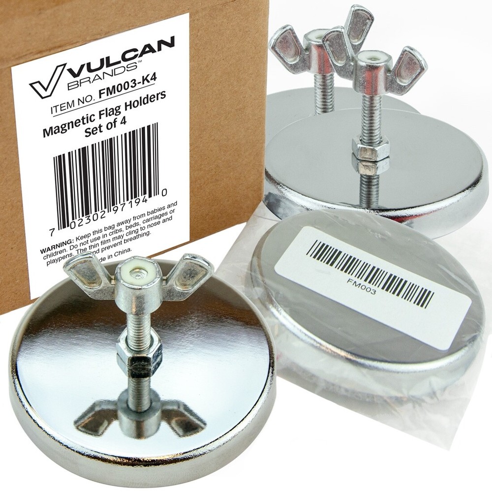 VULCAN Magnet for Wire Loop Flags, 4 Pack
