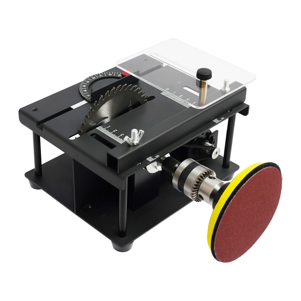 Table Saw with Sandpapers, Multi-functional Desktop Table Saw, Mini Table Saw