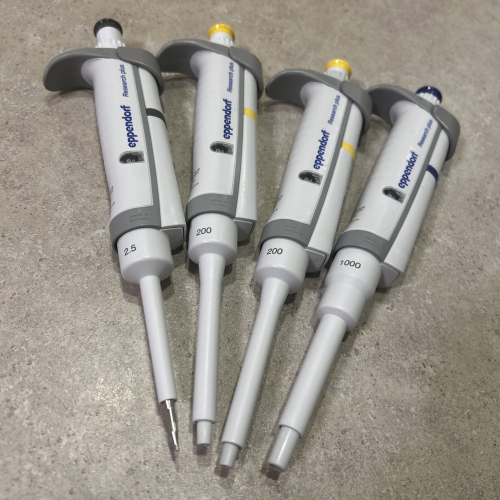 Set Eppendorf Research Plus Single Channel Pipetman Pipettes