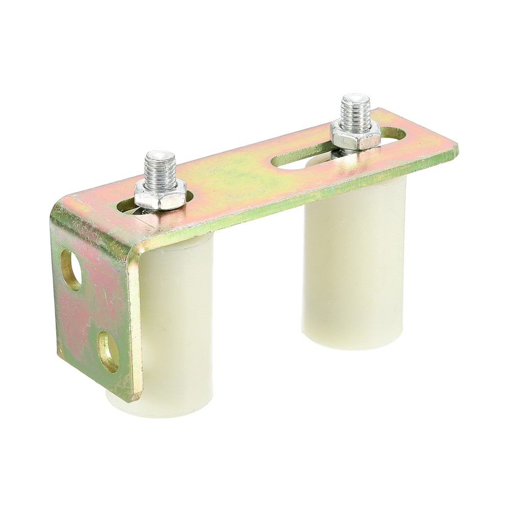 1Set Slide Gate Guide Roller 2.8" Adjustable Nylon Rollers with Bracket, White