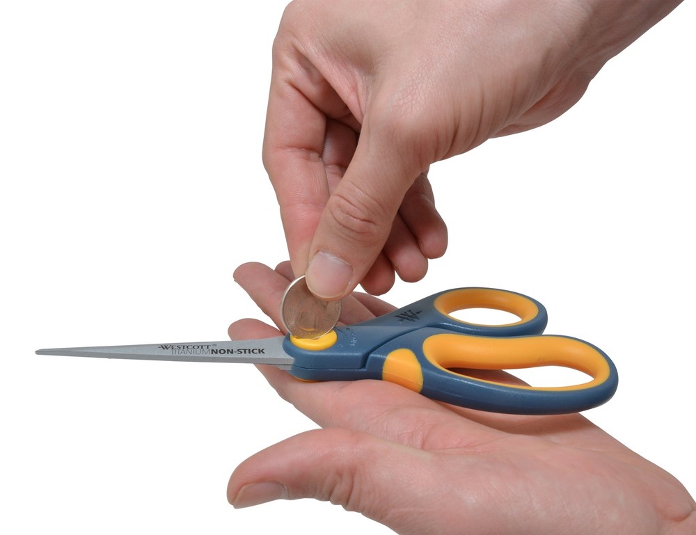 8" Adjustable Glide Titanium Bonded Non Stick Scissors High School 2-Pack