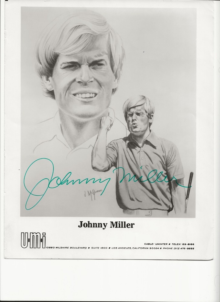 JOHNNY    MILLER     GOLF    SIGNED   8X10     PHOTO