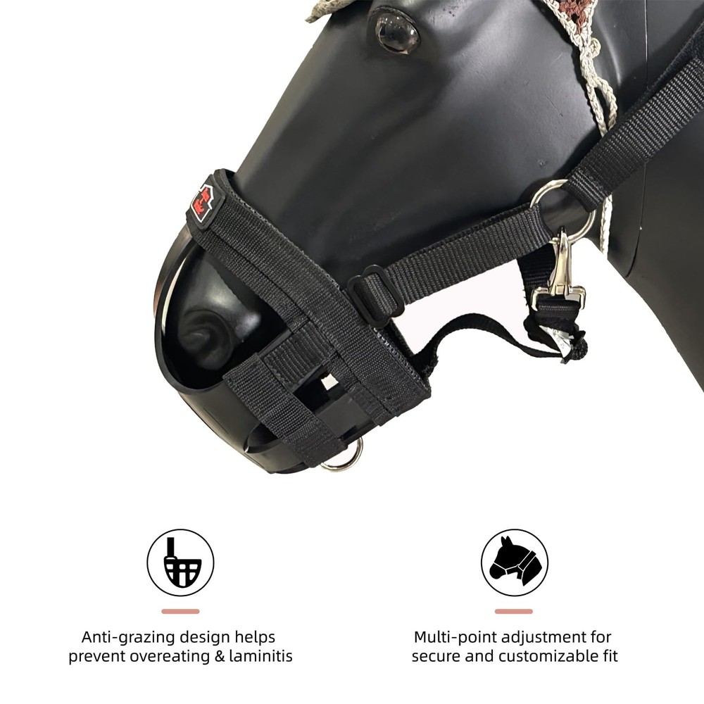 BARN & STABLE Horse Grazing Muzzle – Easy Breathe, Comfortable & Adjustable