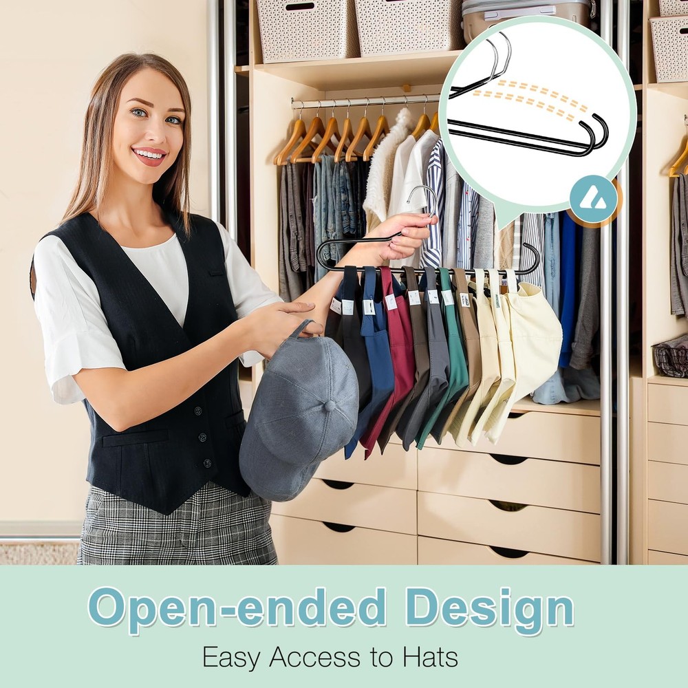 2 Pack Hat Storage Organizer Hanger for Baseball Caps Closet Storage Hanger