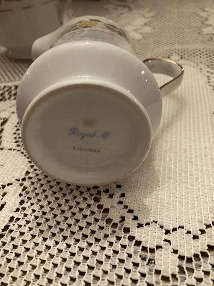 royal m sheridan sugar & creamer
