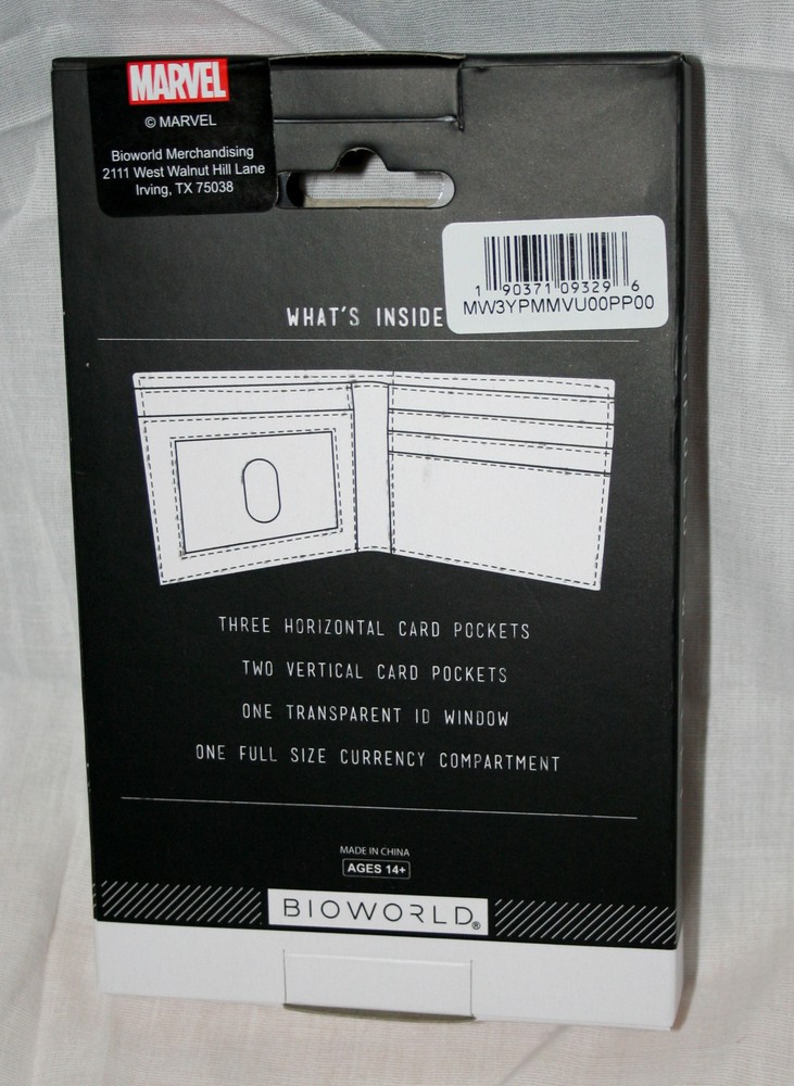 Marvel Comics Deadpool Cloth Synthetic Leather Wallet NEW NOS Box Billfold