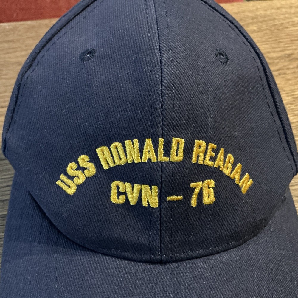 USS Ronald Reagan CVN-76 Hat Cap Adjustable Strap Back OSFM