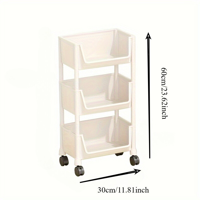 Multi-layer Rolling Utility Cart for Storage
