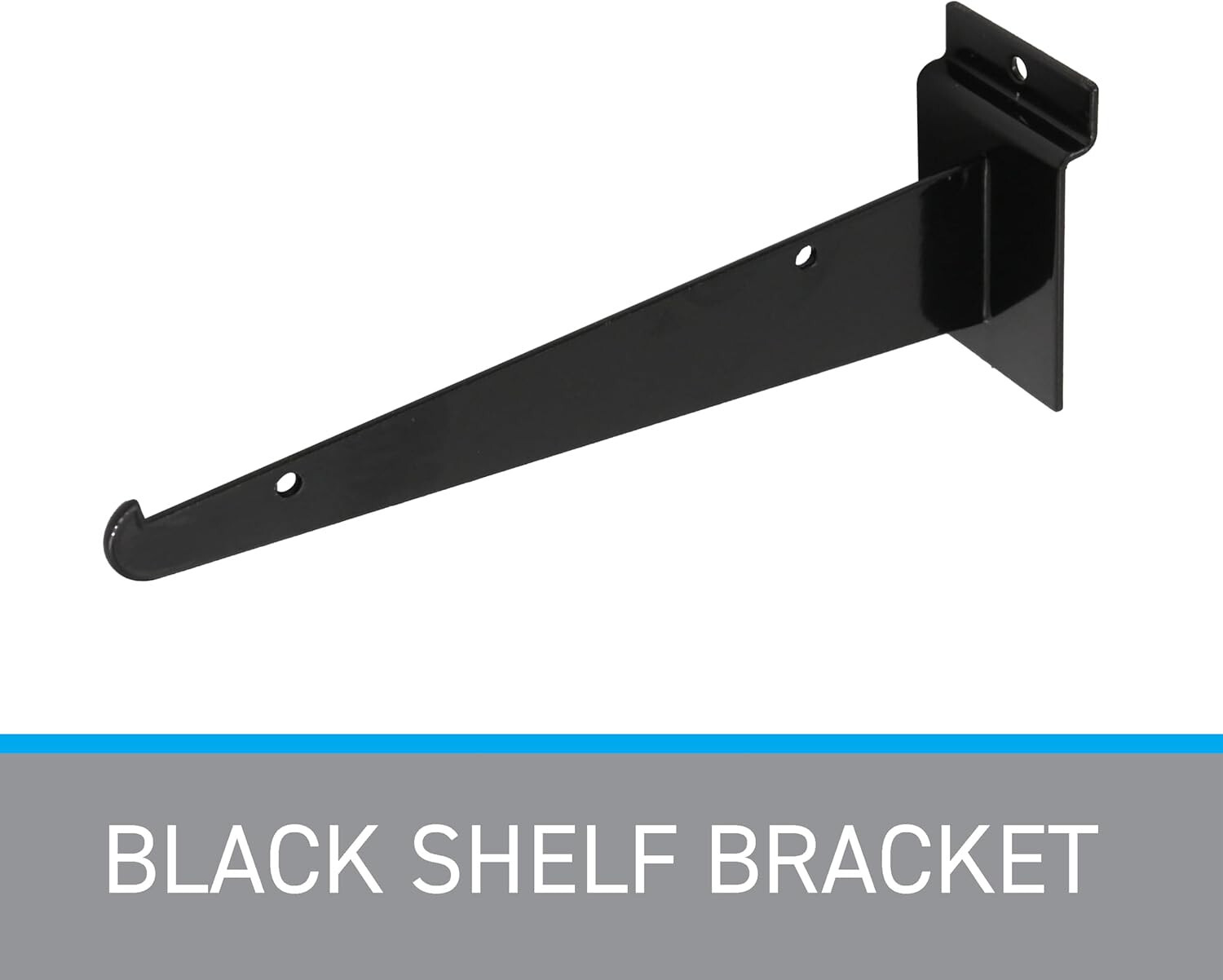 24 Slatwall 8" Knife Shelf Brackets Black Lip Retail Shelving Display Bracket
