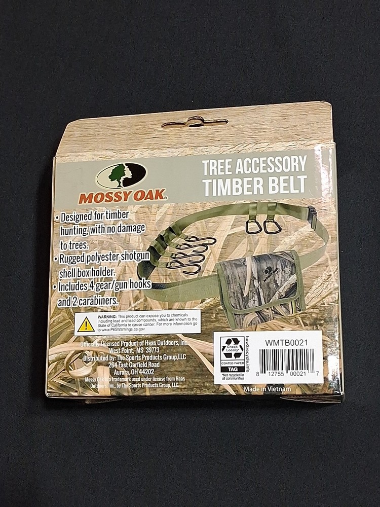 Mossy Oak Tree Accessory Timber Belt No Damage To Trees Rugged Polyester