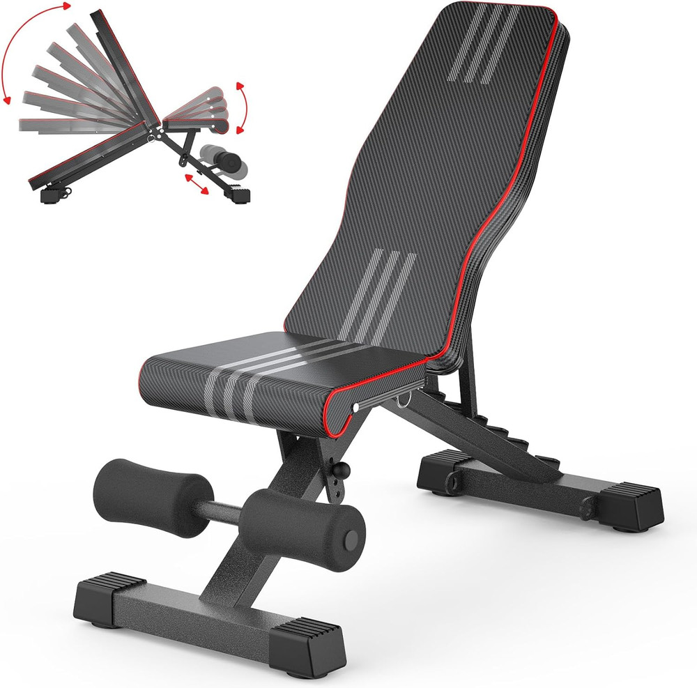 Adjustable/Foldable Weight Bench, 660LBS Home Gym Workout Bench Lifting Sit-Up E