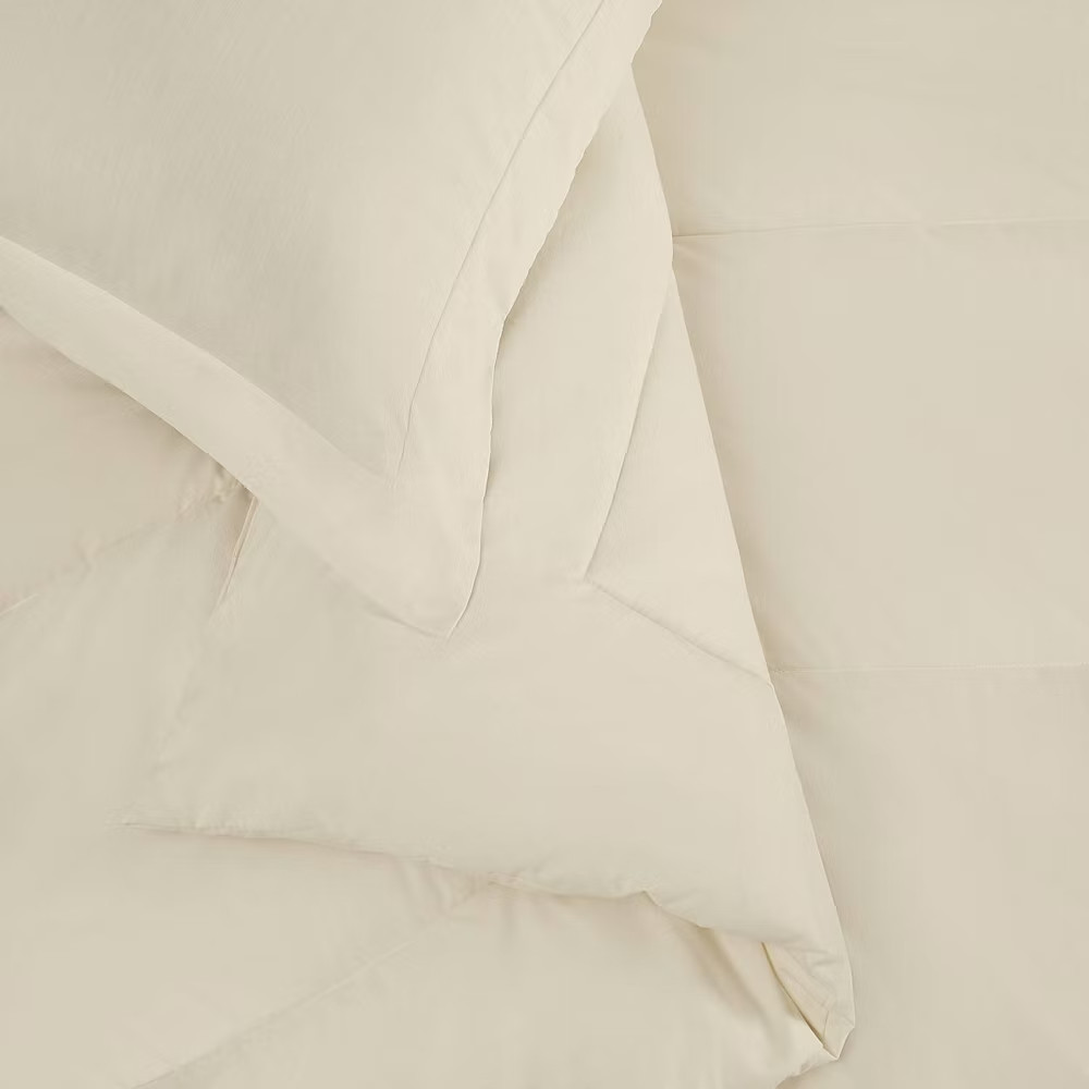 Brooklyn Loom Twin Solid Percale Comforter Set White