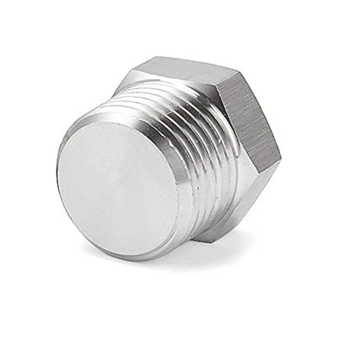 2" NPT Male Outer Hex Head Thread Plug Pipe Fitting, 304 Stainless 2"(1pcs)