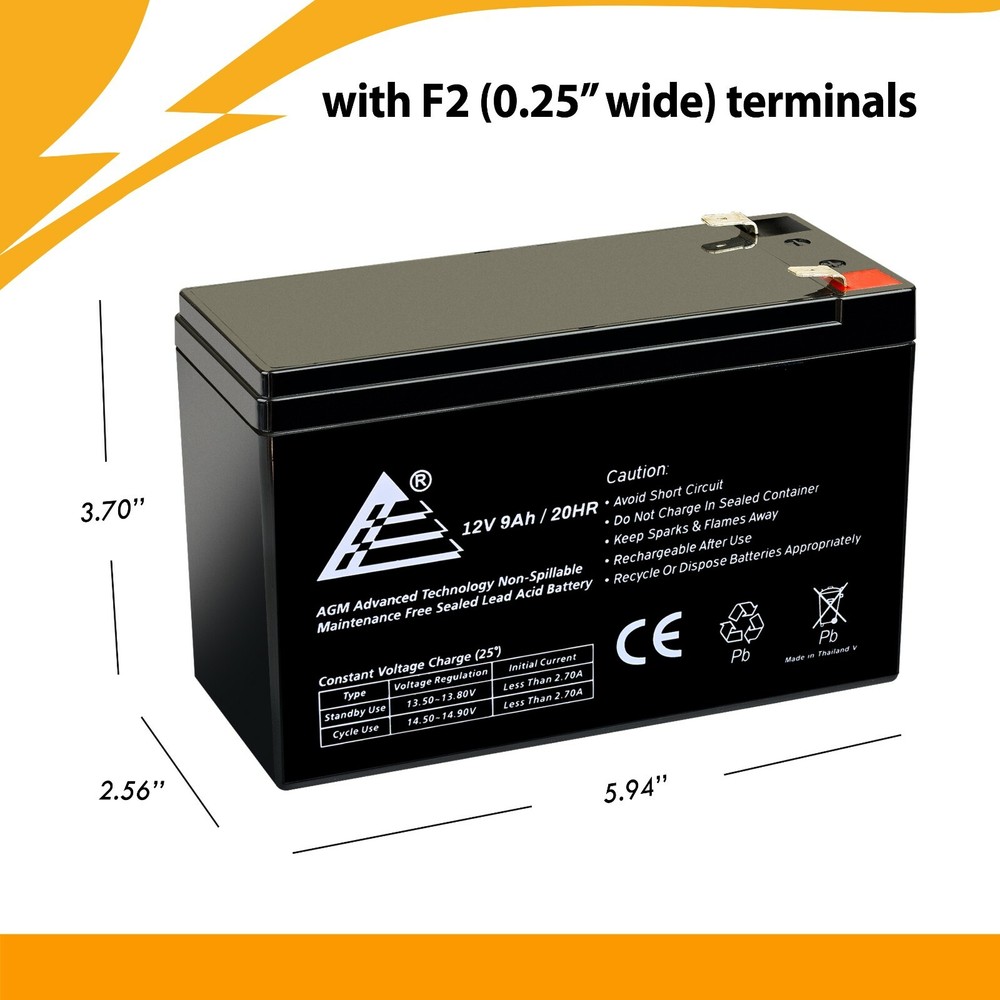 12V 9AH SLA Battery Replacement for Generac 0G9449