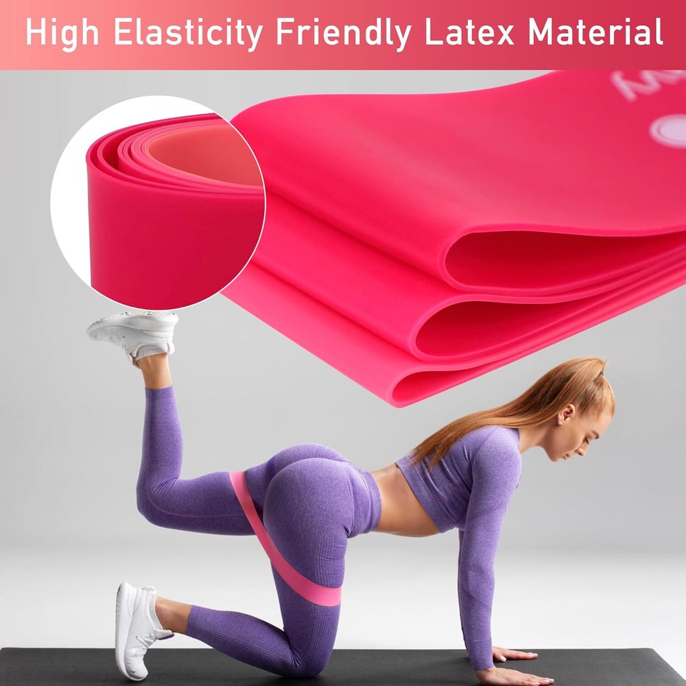 Resistance Loop Exercise Bands 5 PCS,Super Elastic Hip Resistance Bands