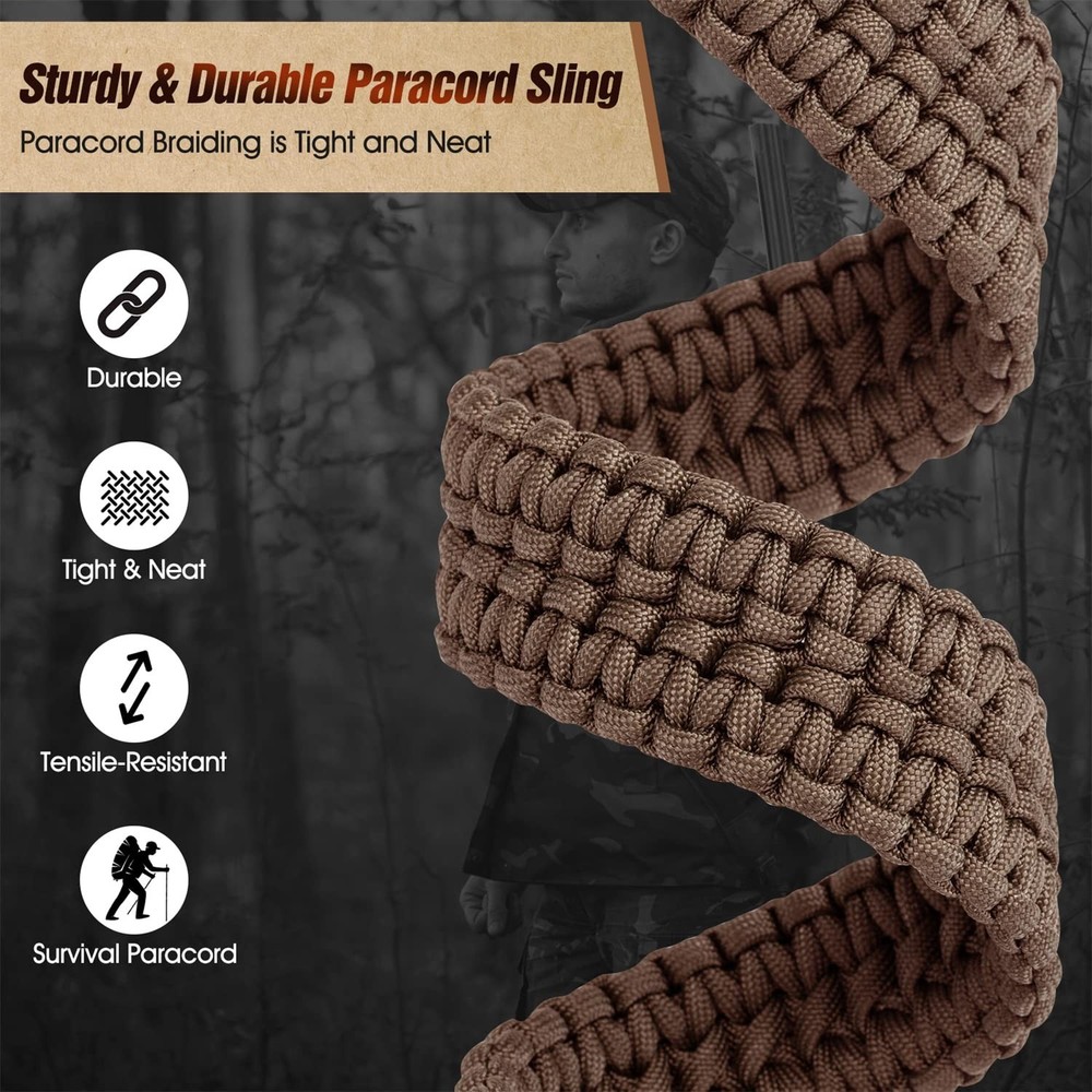 2 Point QD Sling, Two-Point Paracord Sling with Quick-Adjust Length Strap for...