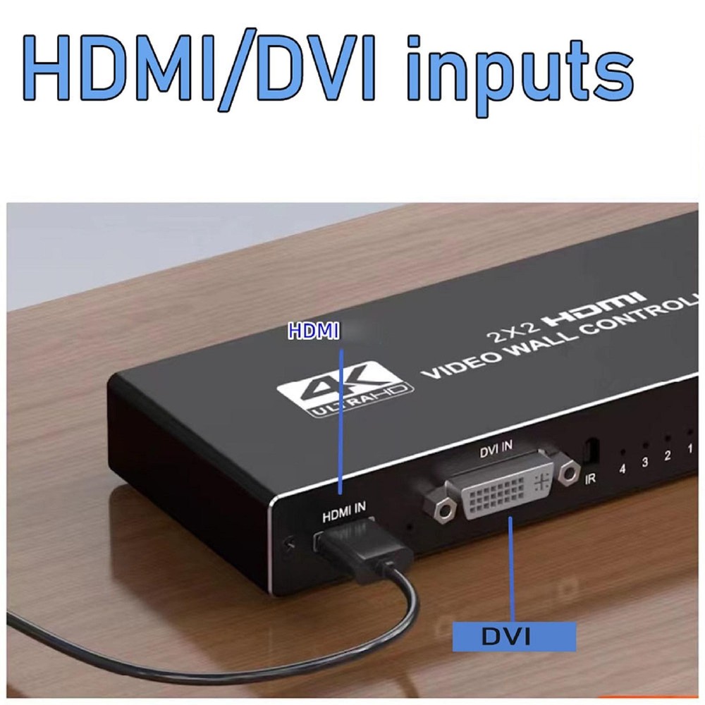 4K matrix HDMI Video Wall Controller 1 In 4 Out HDMI DVI Screen Stitch Processor